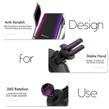 Load image into Gallery viewer, Wireless Car Phone Charger, Universal,  Auto Clamping, Smart Sensor, Fast Charger
