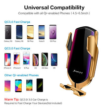 Load image into Gallery viewer, Wireless Car Phone Charger, Universal,  Auto Clamping, Smart Sensor, Fast Charger
